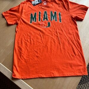 Fanatics Orange University of Miami Football Tee Shirt